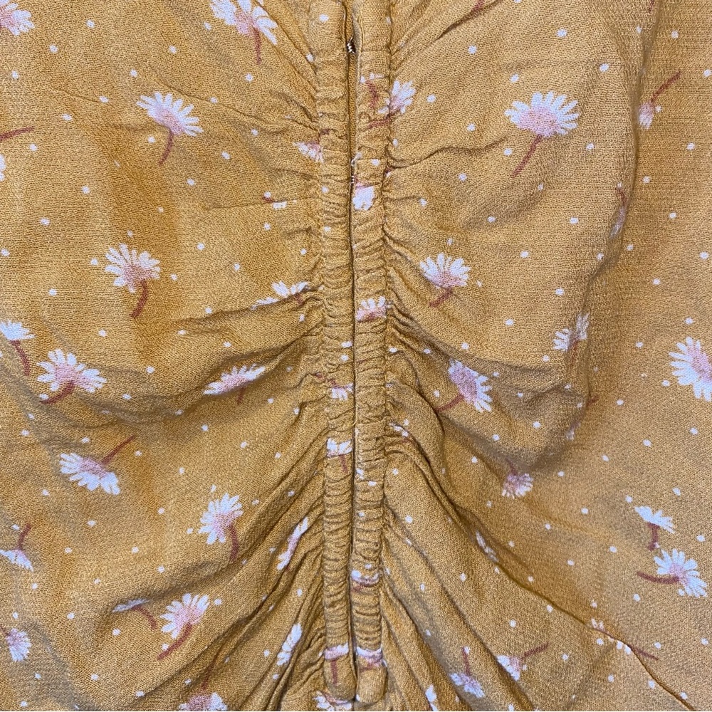 YELLOW AE PEPLUM TOP